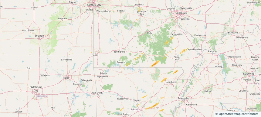 Historical Hail — 2025-04-20 — regional hail footprint preview