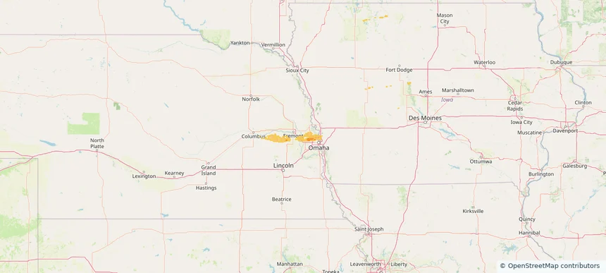 Historical Hail — 2025-04-21 — regional hail footprint preview